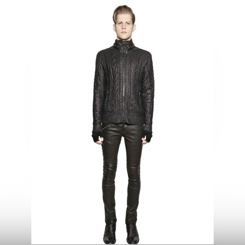 John Varvatos Collection Foil Cable knit sweater Size medium - Picture 5 of 15